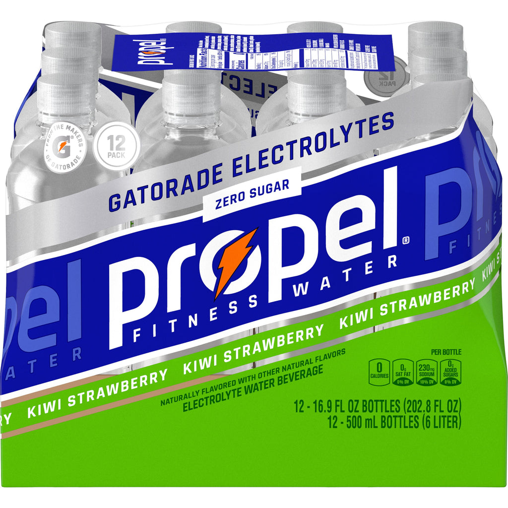 Propel Electrolyte Enhanced Water Sports Drink Zero Calorie Zero Sugar Hydration with Vitamins C & E 16.9 fl oz 12 Pack