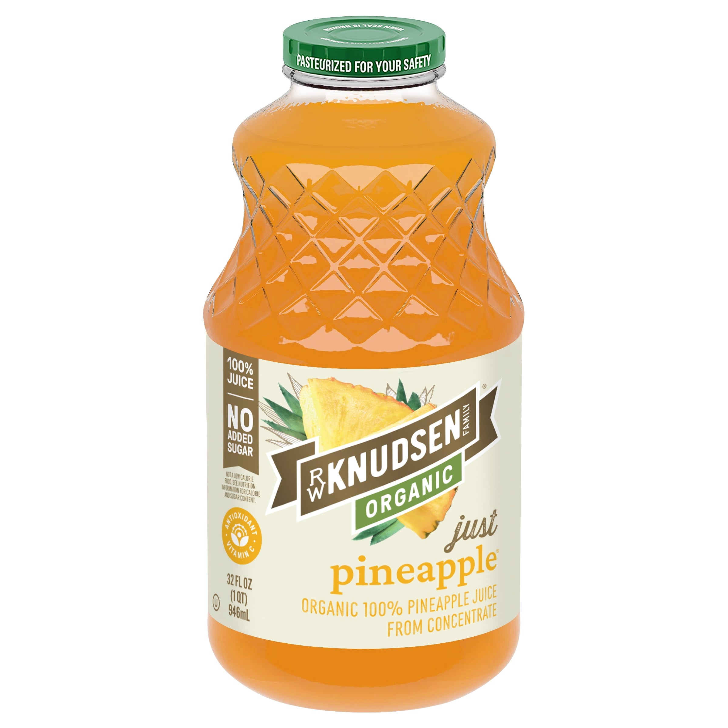 R.W. Knudsen Family Organic Pineapple Juice 32 fl oz Bottle
