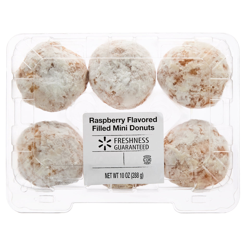Raspberry Flavored Mini Donuts 10 Oz 6 Count Freshness Guaranteed