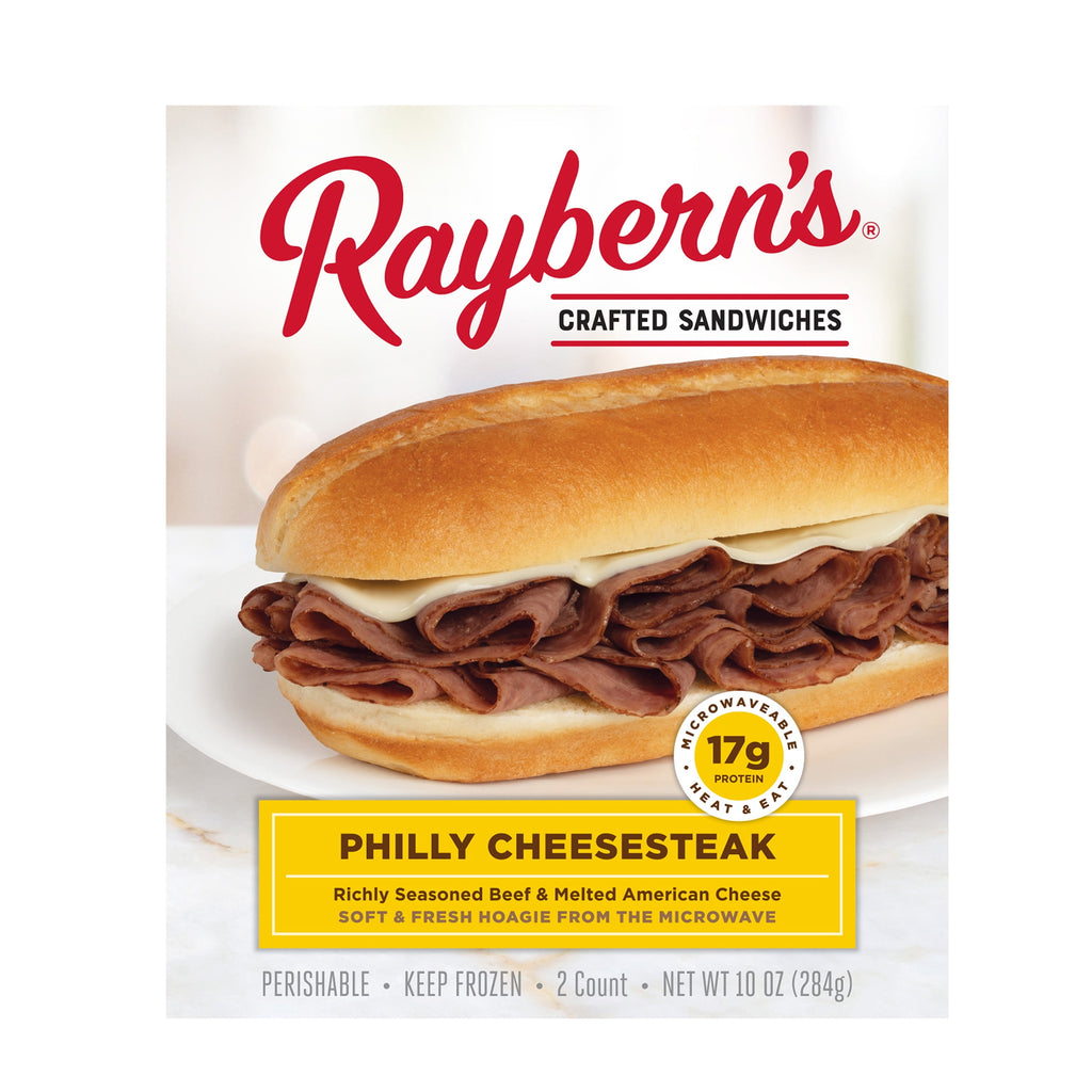 Raybern's Philly Cheesesteak Sandwich Frozen 10 Oz 2 Ct
