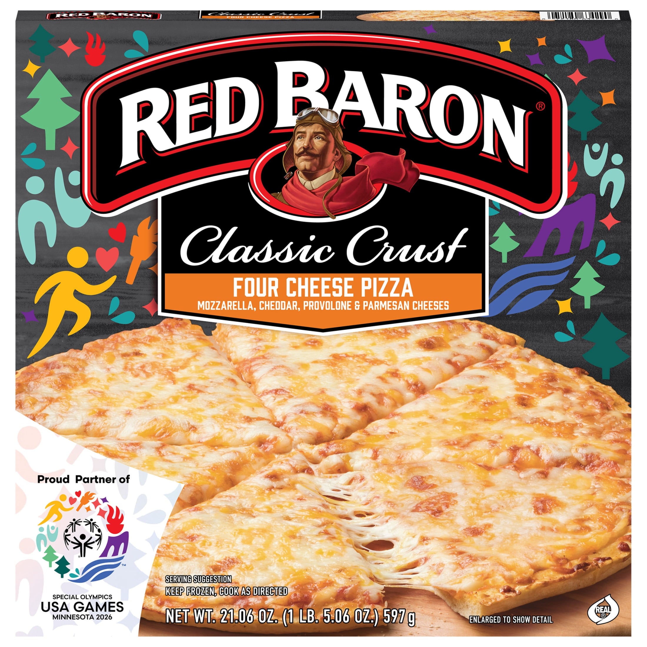 Red Baron Four Cheese Classic Crust Frozen Pizza 21.06 Oz