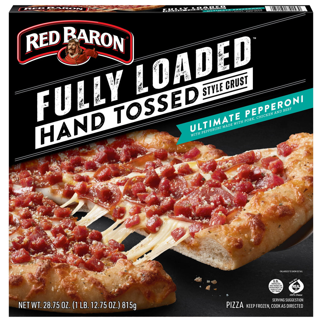 Red Baron Fully Loaded Hand Tossed Pepperoni Frozen Pizza 28.75 Oz