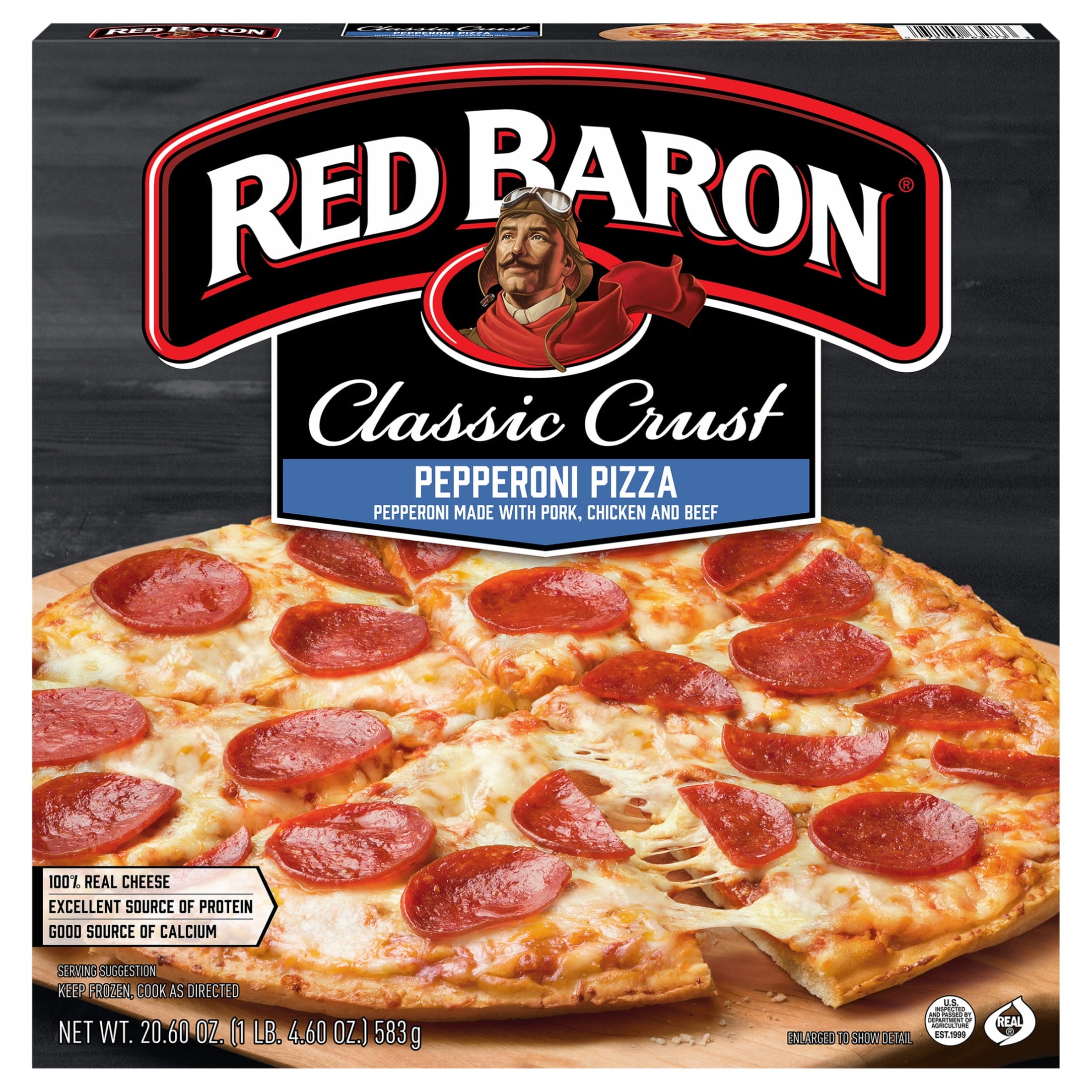 Red Baron Pepperoni Classic Crust Frozen Pizza 20.61 Oz