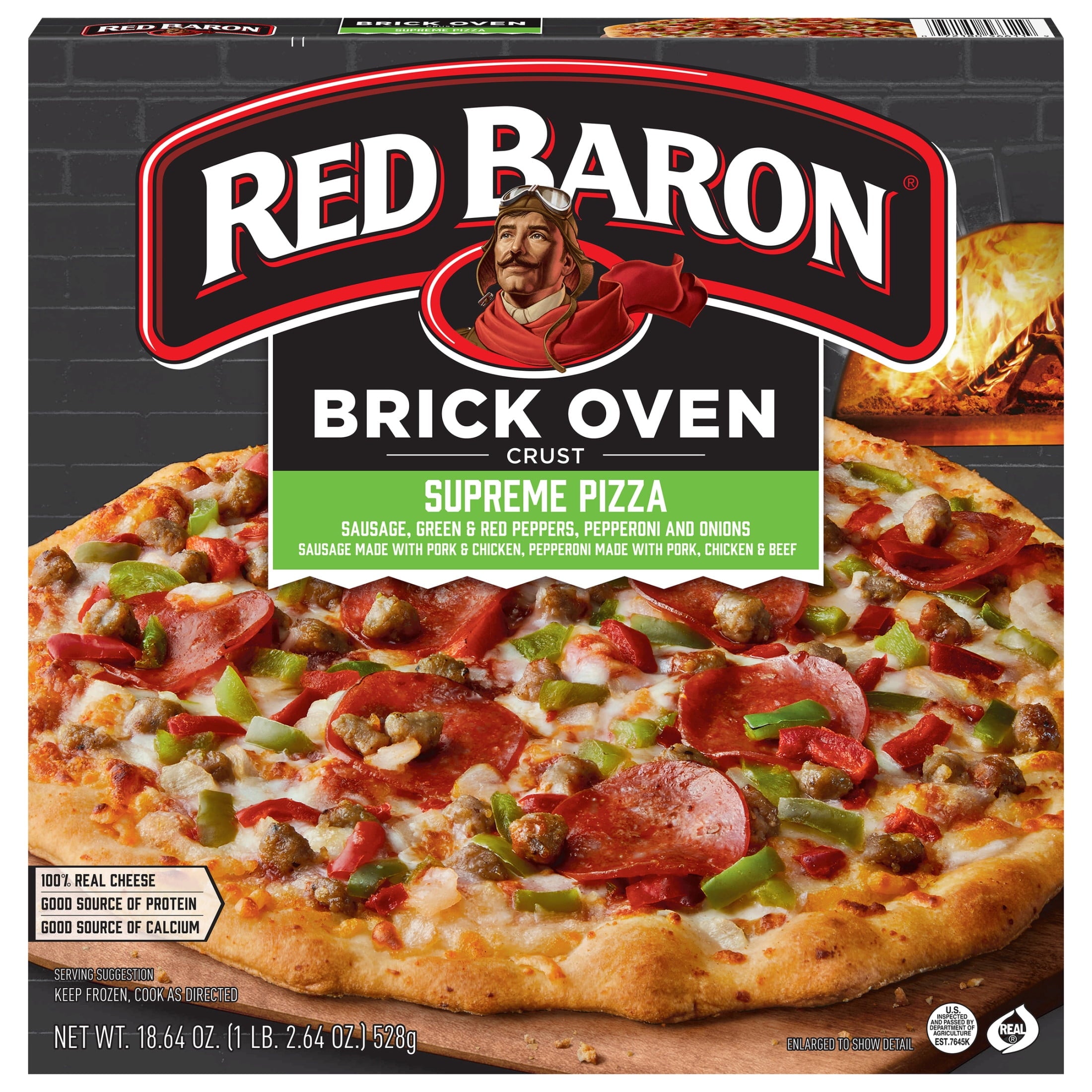 Red Baron Supreme Brick Oven Crust Frozen Pizza 18.64 Oz
