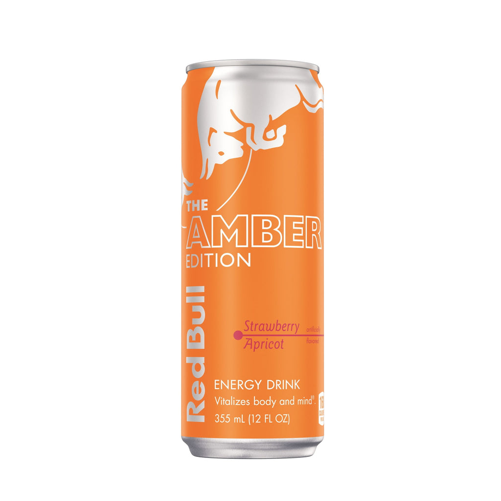 Red Bull Amber Edition Strawberry Apricot Energy Drink 12 fl oz 24 Pack Cans