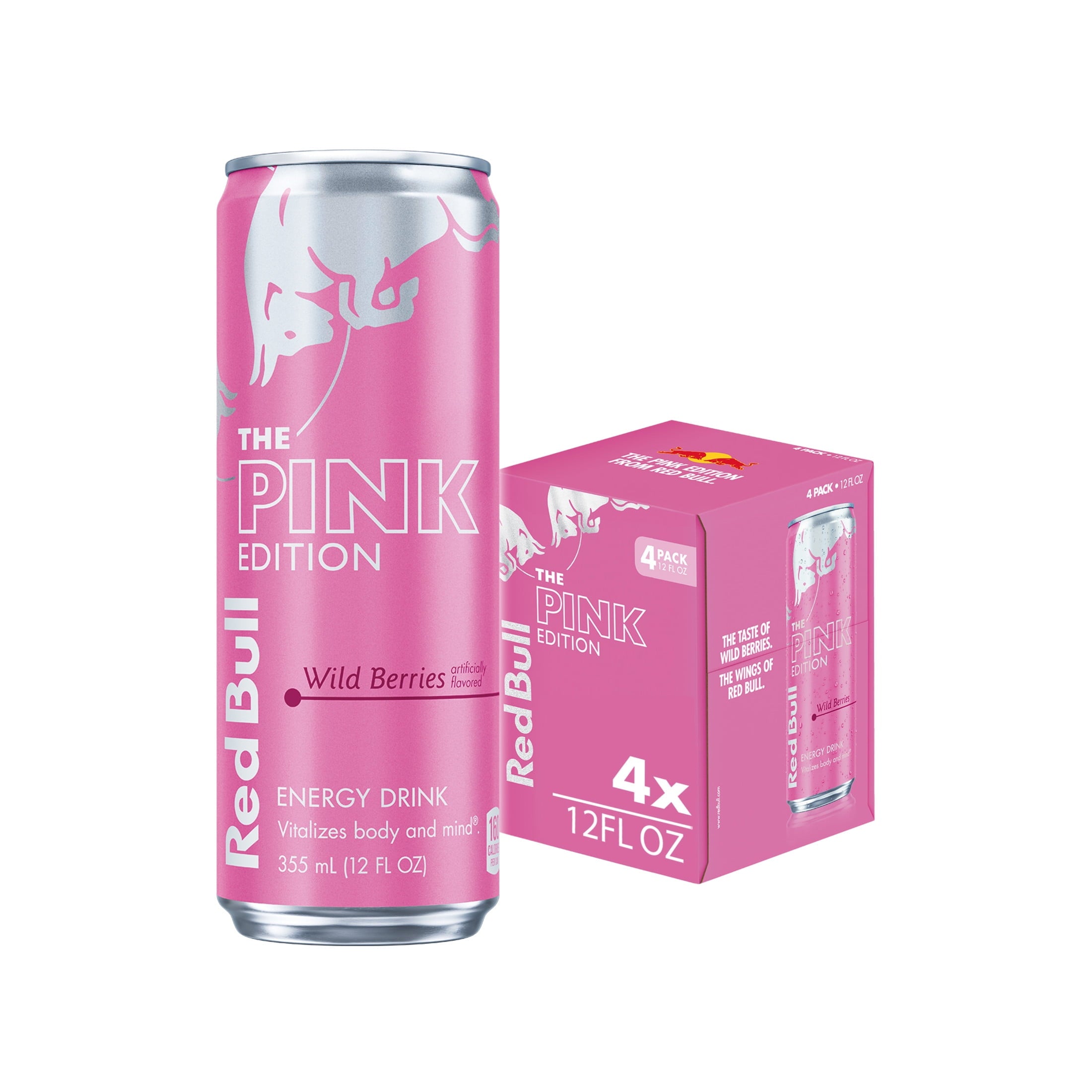Red Bull Pink Edition Wild Berries Energy Drink 12 fl oz 4 Pack Cans