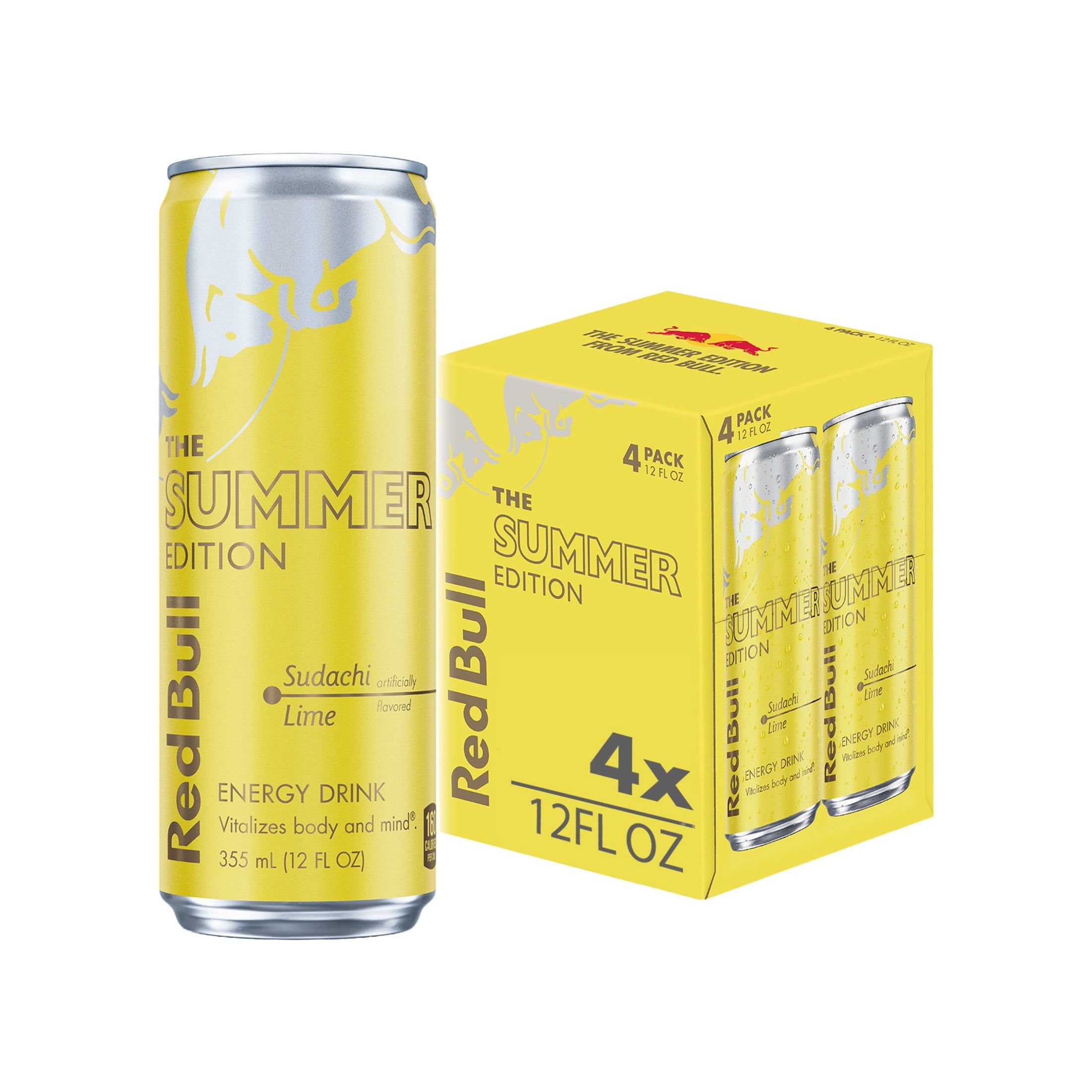 Red Bull Summer Edition Sudachi Lime Energy Drink 12 fl oz 4 Pack Cans