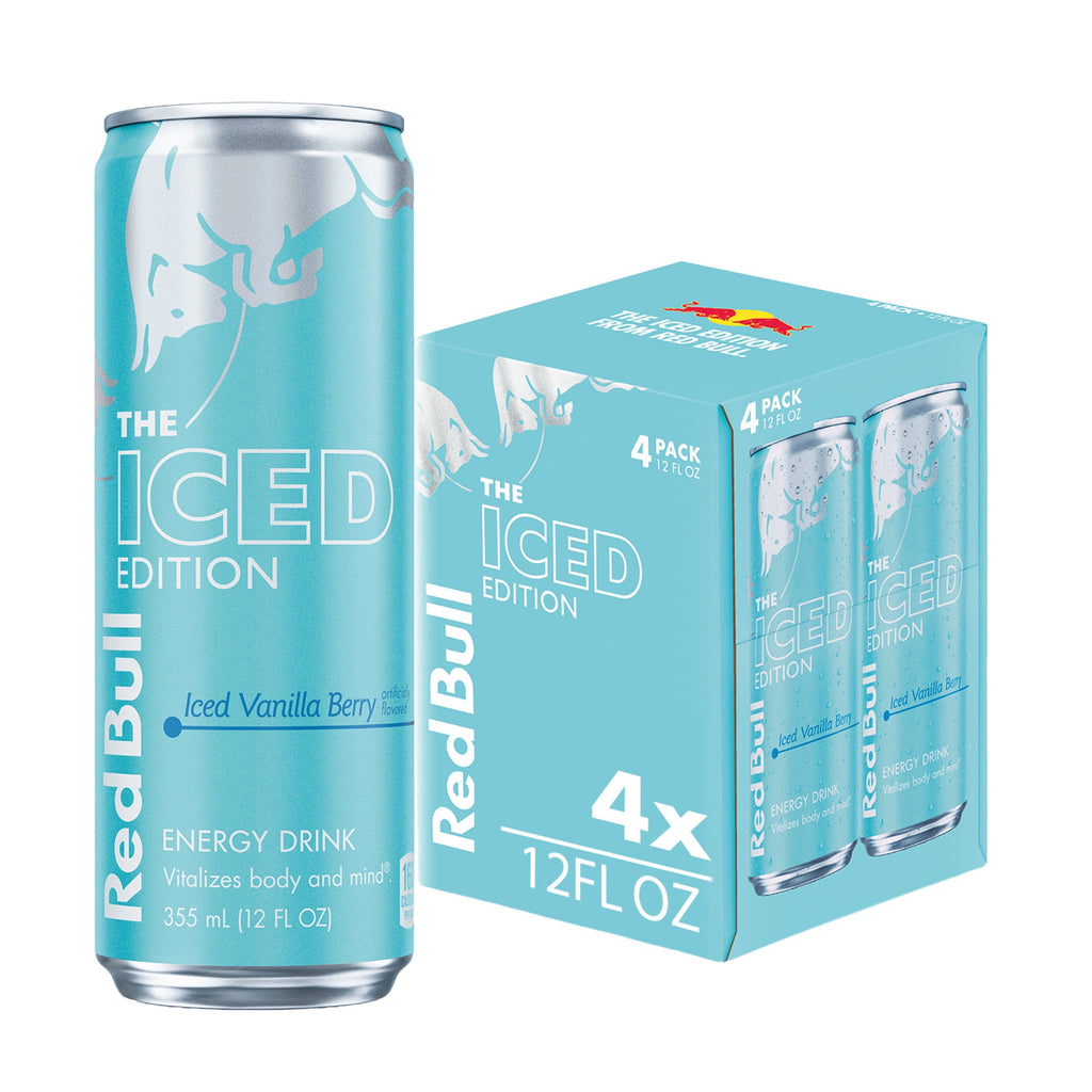 Red Bull Winter Edition Iced Vanilla Berry Energy Drink 12 fl oz 4 Pack Cans