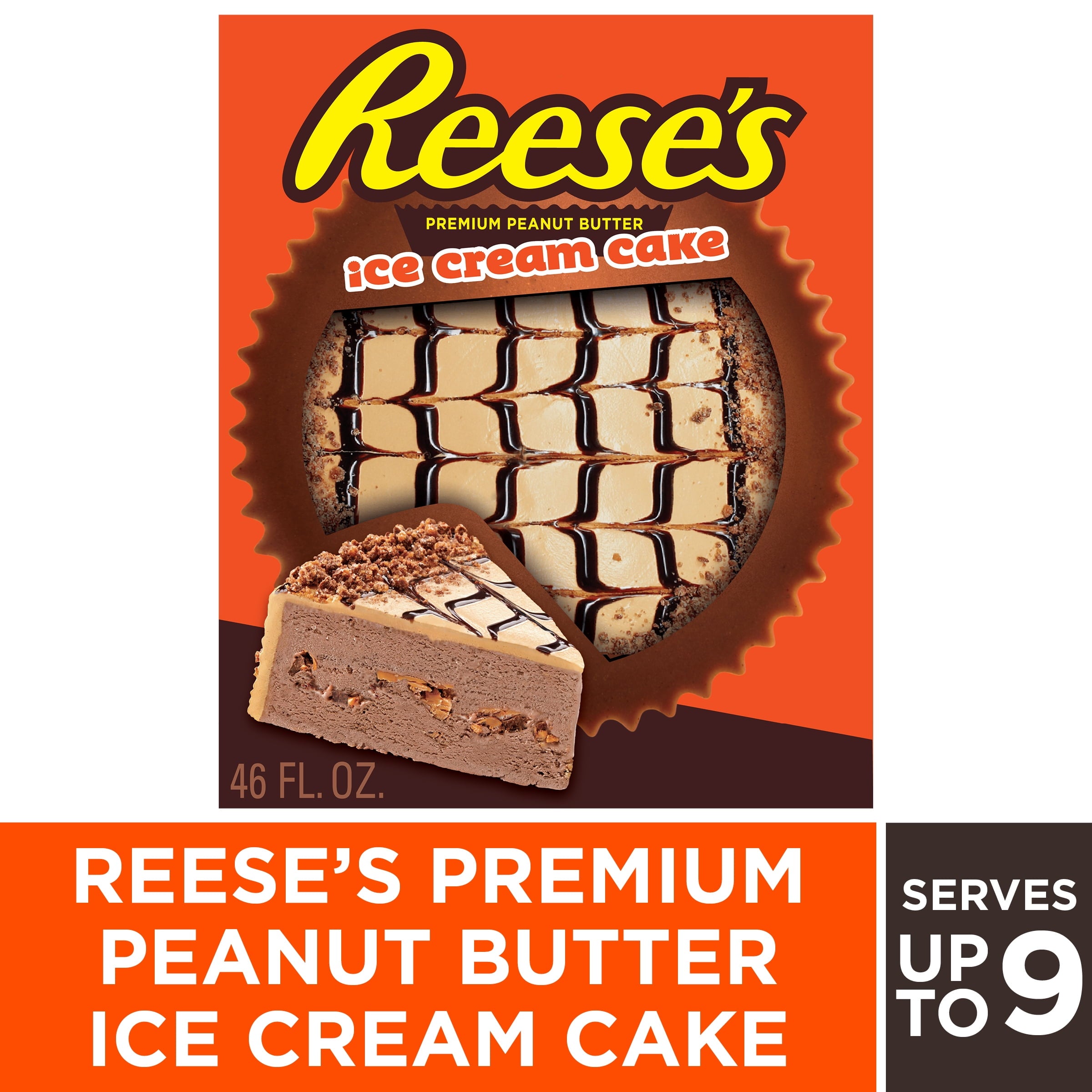 Reese's Premium Peanut Butter Ice Cream Cake 46 Oz Carvel