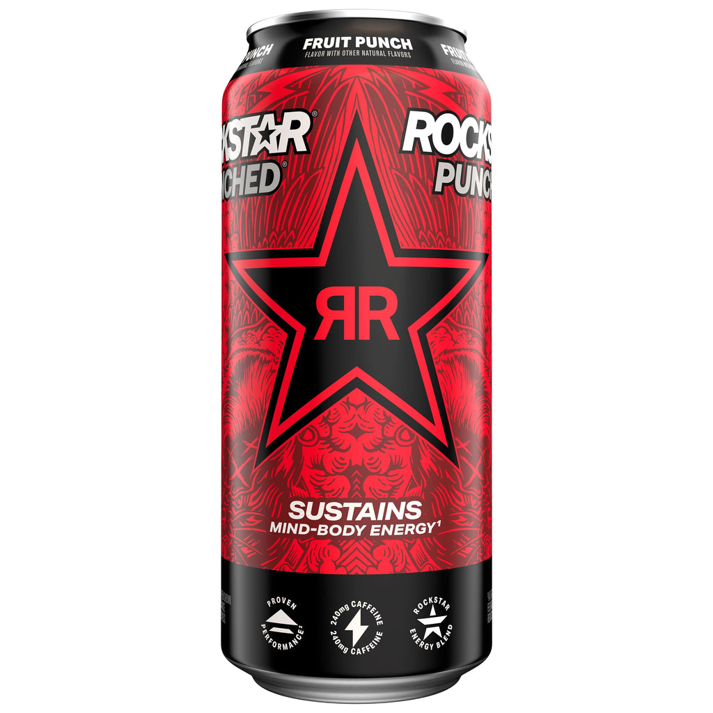 Rockstar Punched Fruit Punch Energy Drink 16 fl oz Single Can