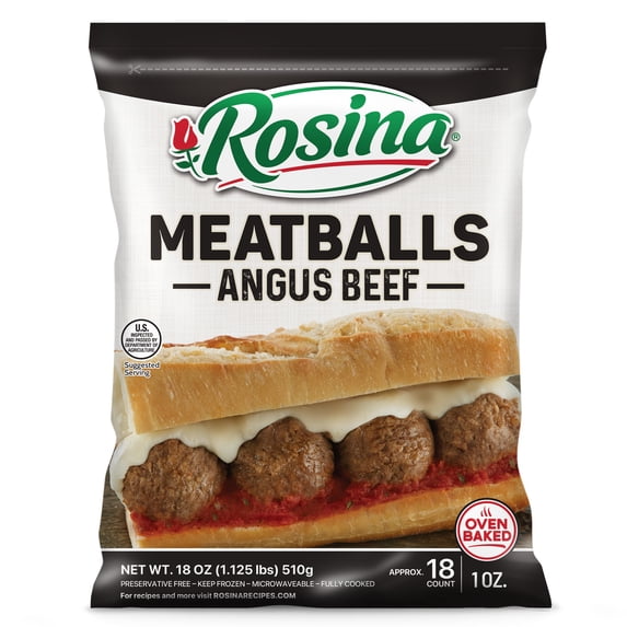 Rosina Angus Beef Meatballs Frozen 18 Oz