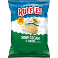 Sour Cream & Onion Flavored Potato Chips 8 Oz 1 Count Ruffles