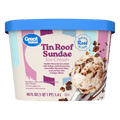 Great Value Tin Roof Sundae Ice Cream 48 Fl Oz Tub