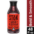 SToK Not Too Sweet Naturally Caffeinated Medium Roast Black Cold Brew Coffee 48 fl oz Bottle