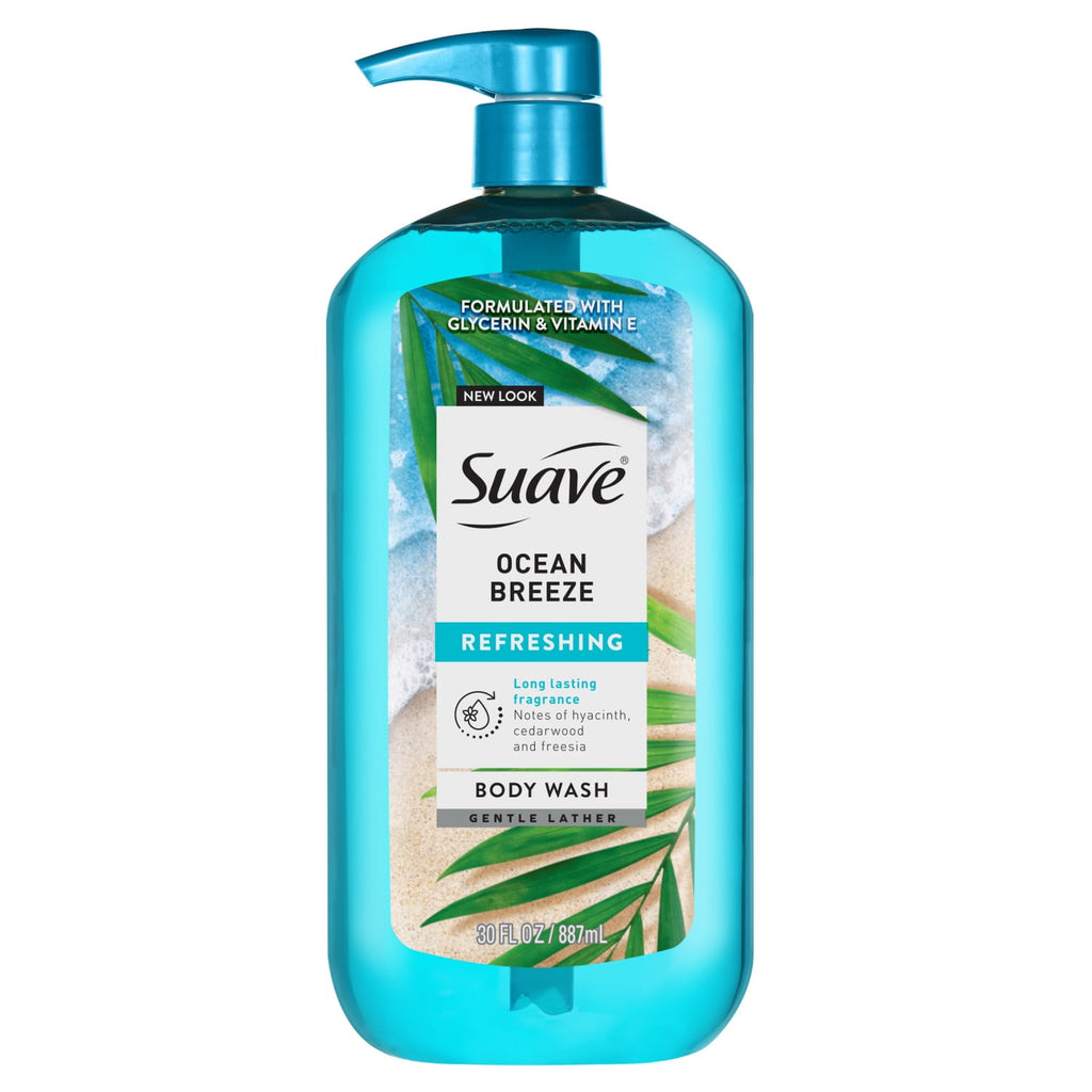 Suave Ocean Breeze Moisturizing Body Wash with Glycerin & Vitamin E 30 fl oz