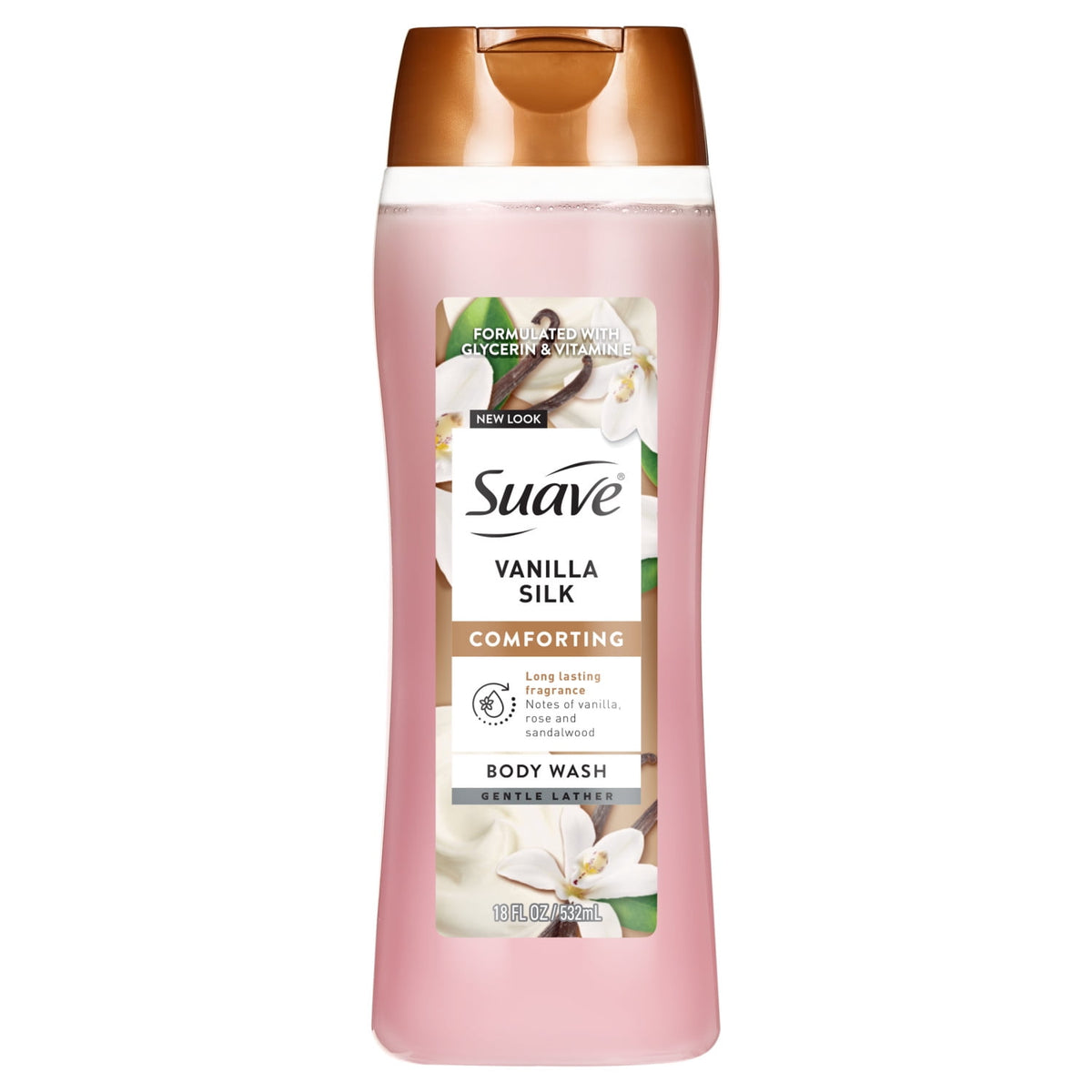 Suave Vanilla Silk Moisturizing Body Wash with Glycerin & Vitamin E 18 fl oz