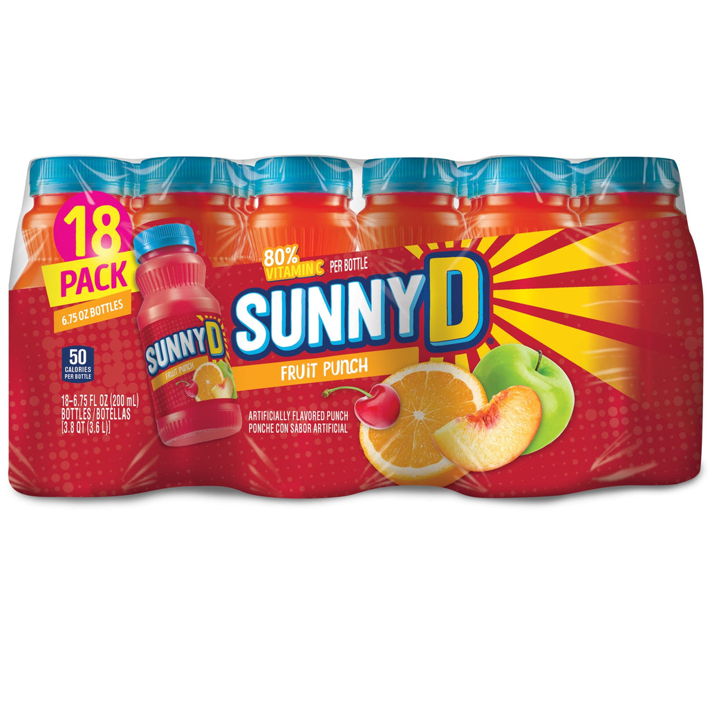 SunnyD Fruit Punch Shelf Stable Juice Drink 6.75 fl oz 18 Count