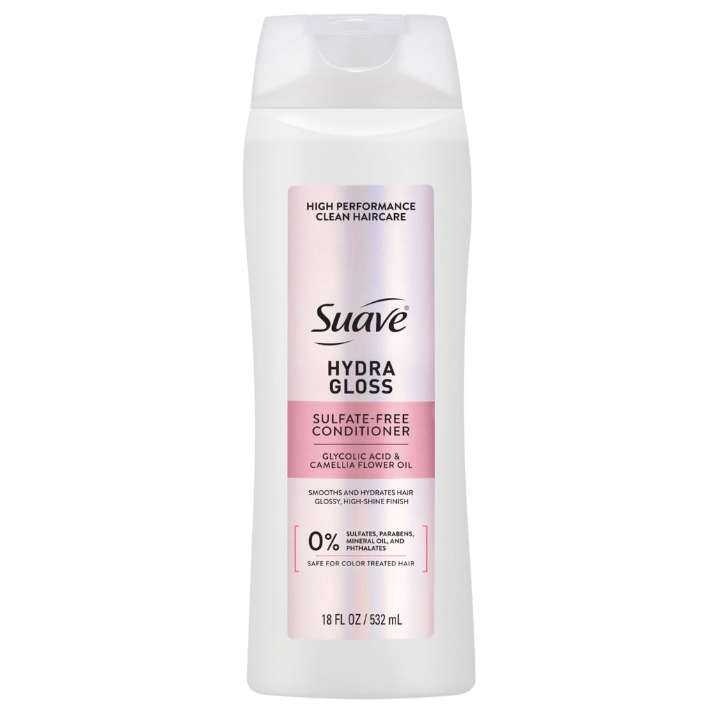 Suave Hydra Gloss Sulfate Free Conditioner with Glycolic Acid & Camellia Oil 18 fl oz