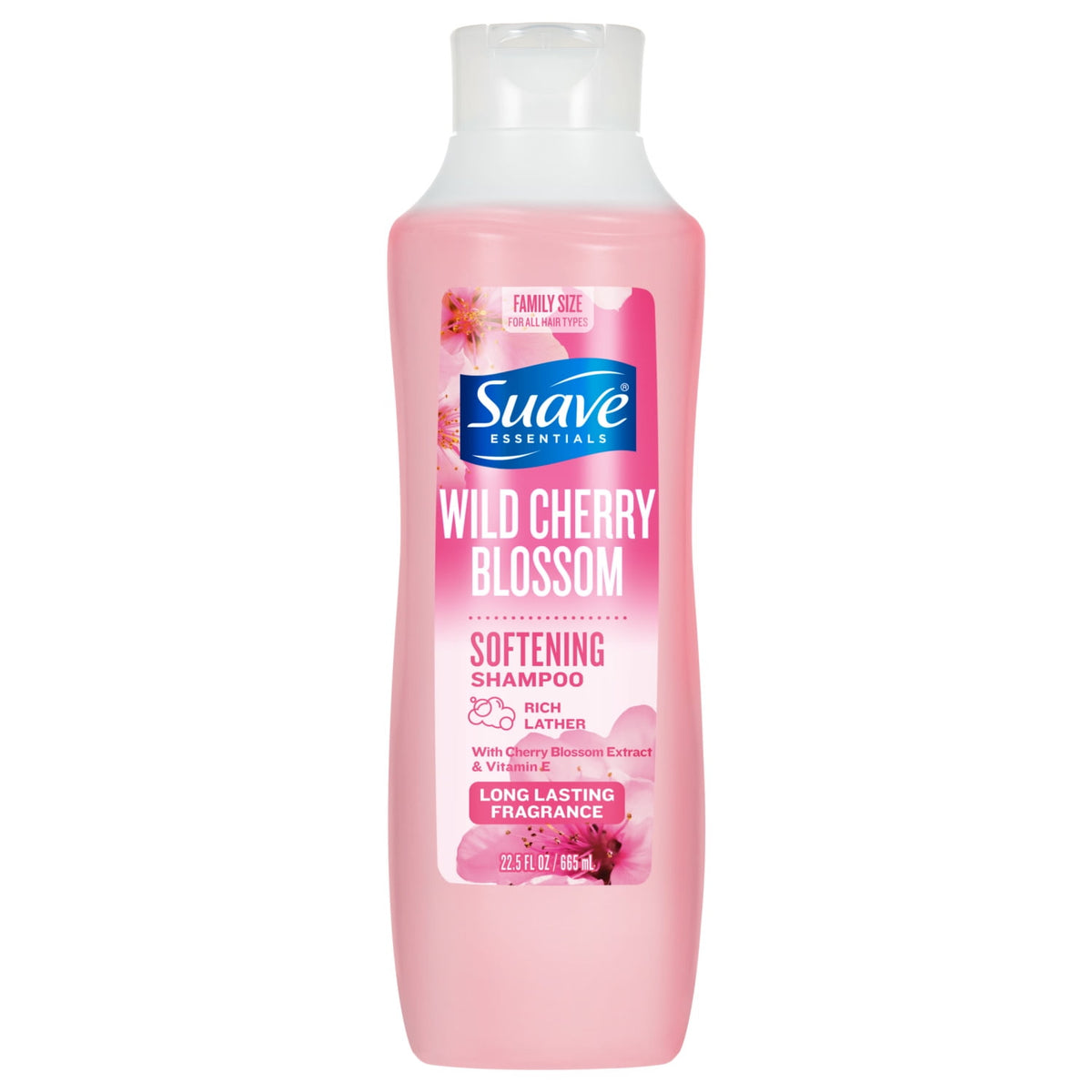 Suave Wild Cherry Blossom Softening Shampoo with Cherry Blossom Extract & Vitamin E 22.5 fl oz
