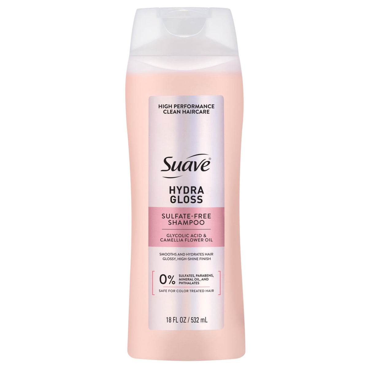 Suave Hydra Gloss Sulfate Free Shampoo with Glycolic Acid & Camellia Flower Oil 18 fl oz
