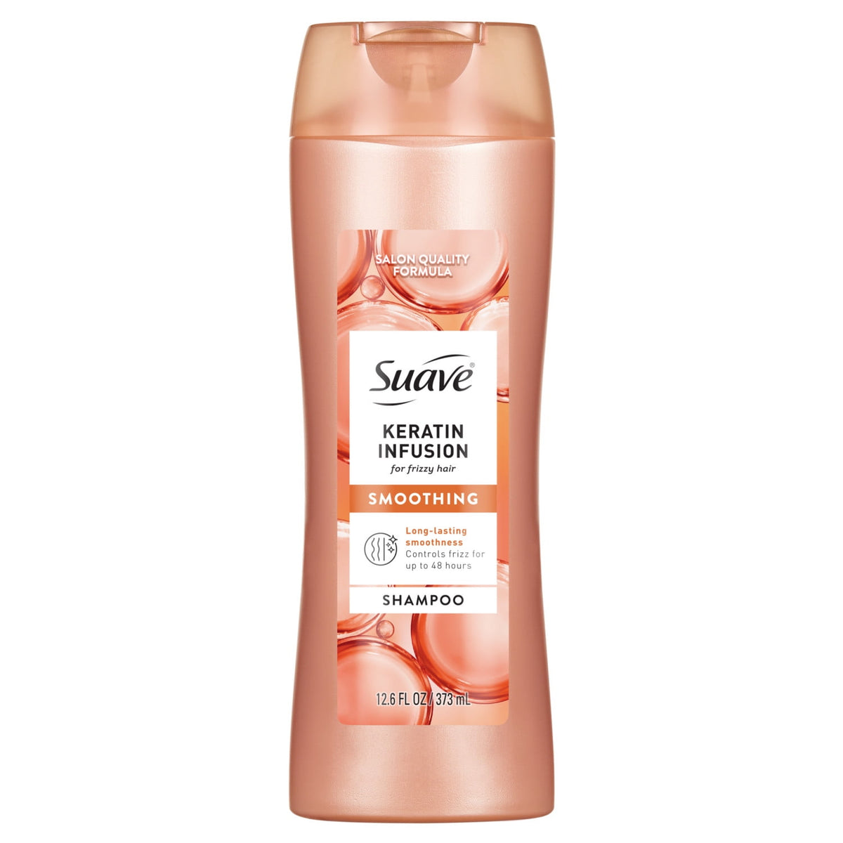 Suave Keratin Infusion Smoothing Shampoo for Frizzy Hair 48HR Frizz Control 12.6 fl oz
