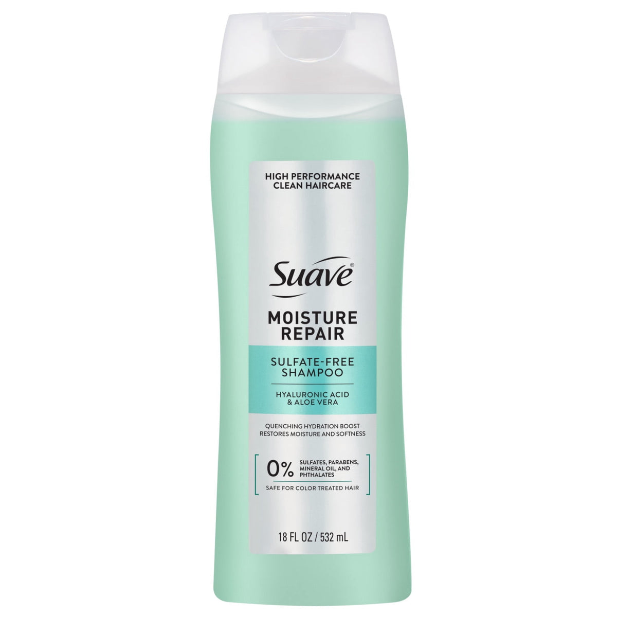 Suave Moisture Repair Sulfate-Free Shampoo with Hyaluronic Acid & Aloe Vera 18 fl oz