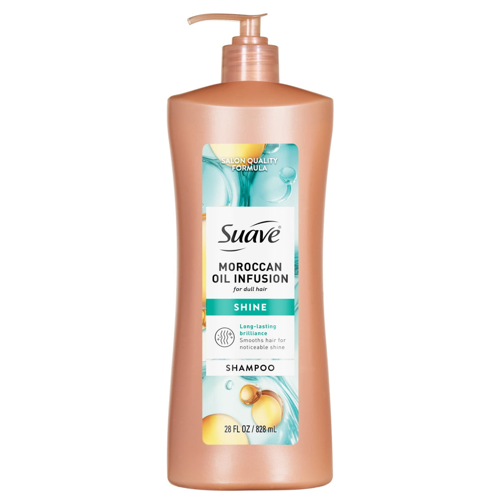 Suave Moroccan Infusion Moroccan Argan Oil Shine Shampoo for Dry Dull Color-Treated Hair 28 fl oz
