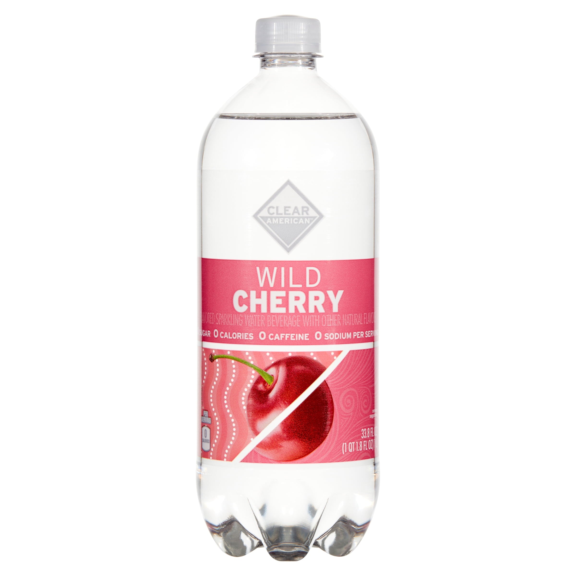 Clear American Wild Cherry Sparkling Water 33.8 fl oz Single Bottle
