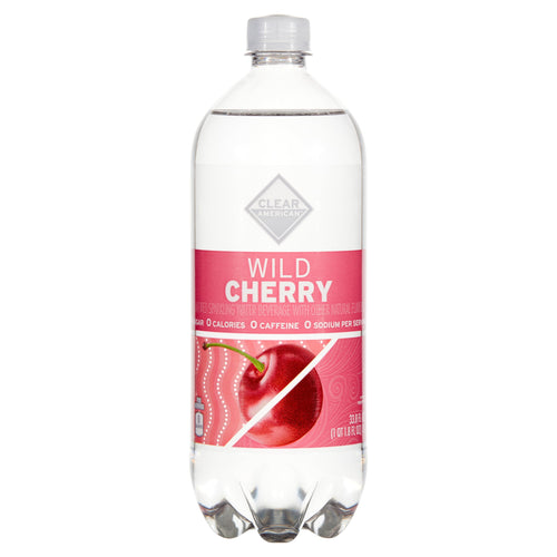Clear American Wild Cherry Sparkling Water 33.8 fl oz Single Bottle