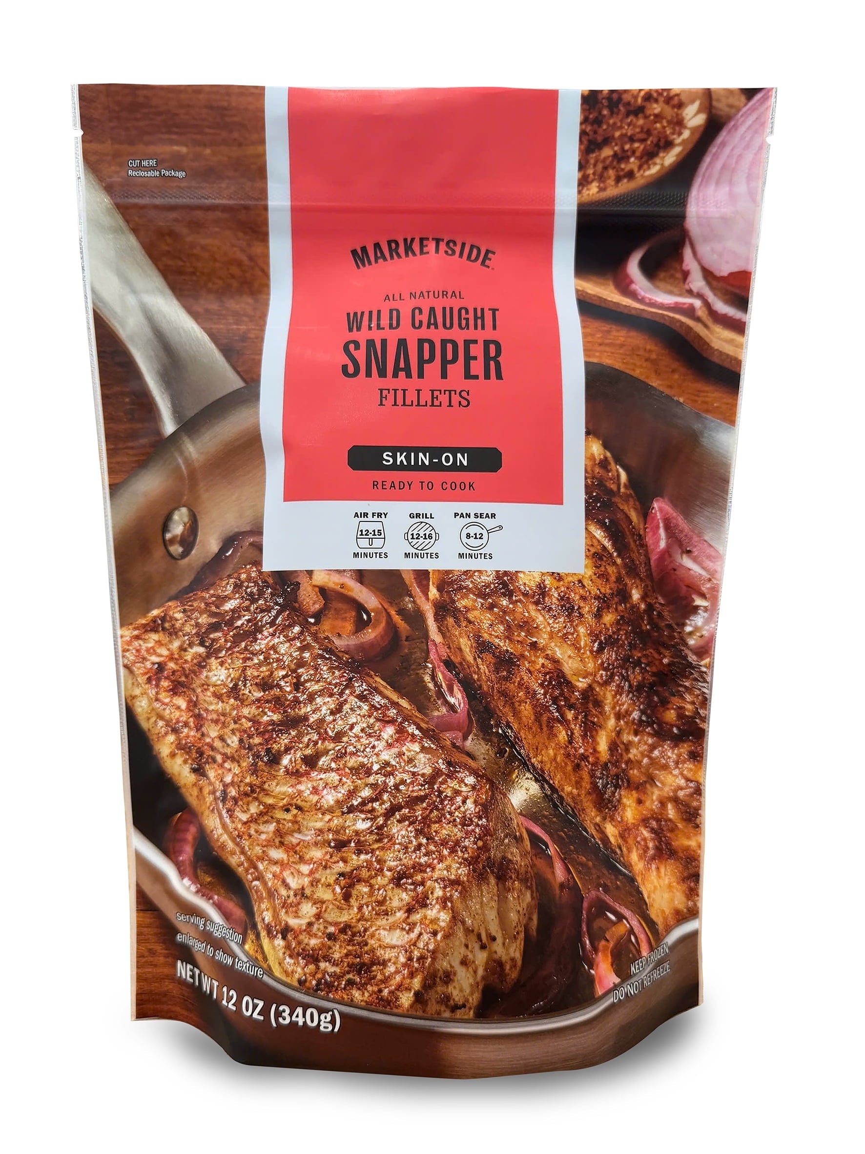 Marketside Wild Caught Snapper Fillets Frozen 12 Oz