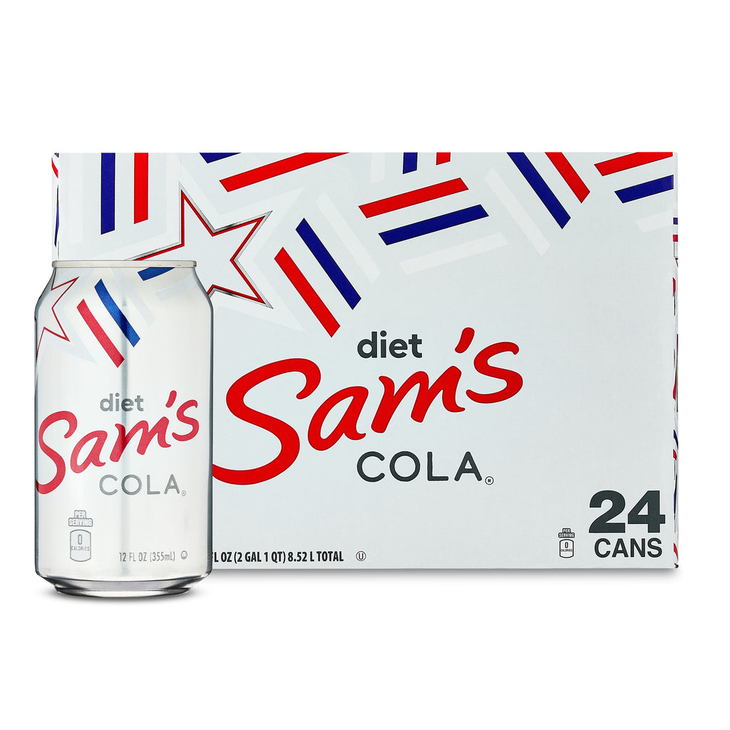 Sam's Choice Diet Cola Soda Pop Cans 12 Fl Oz 24 Pack