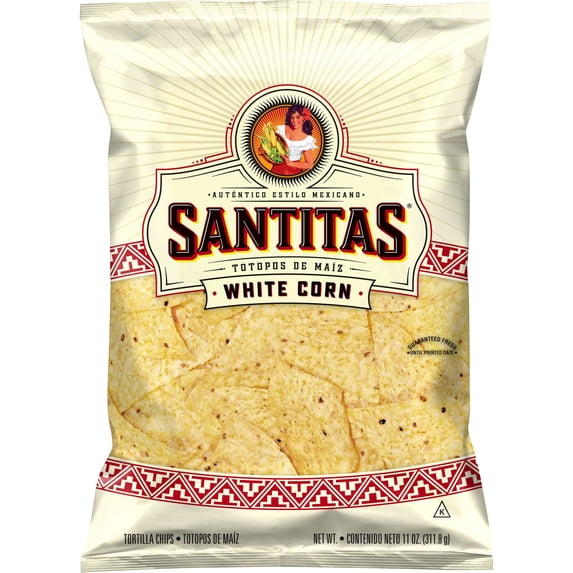 White Corn Tortilla Chips Snack Chips 11 Oz 1 Count Santitas