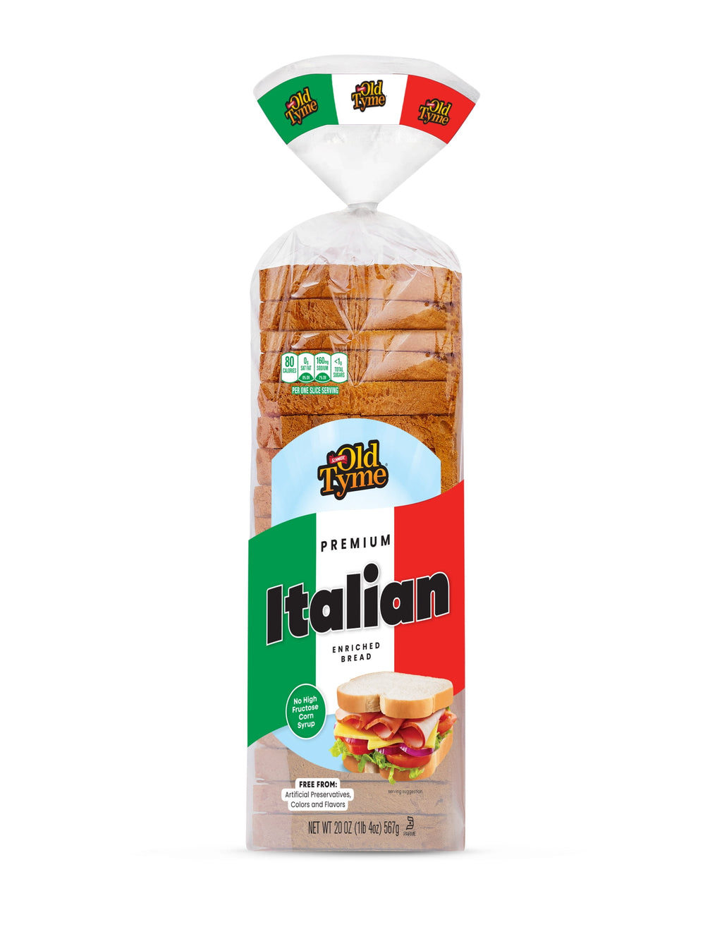 Old Tyme Premium Italian Enriched Bread Loaf 20 Oz