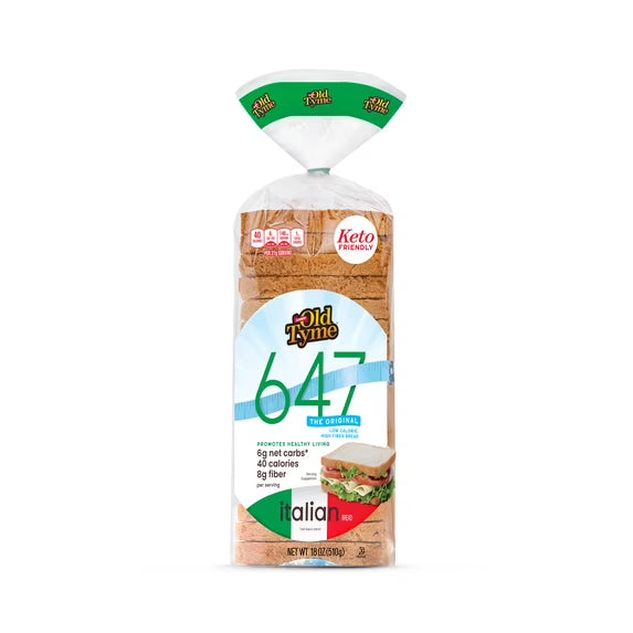 Schmidt Old Tyme 647 Low Calorie Keto Friendly Italian Bread 18 oz