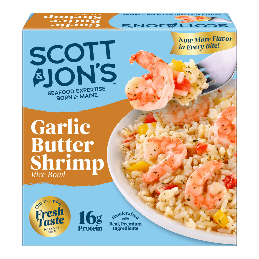 Scott & Jon's Garlic Butter Shrimp Rice Bowl Frozen Meal 9.6 Oz