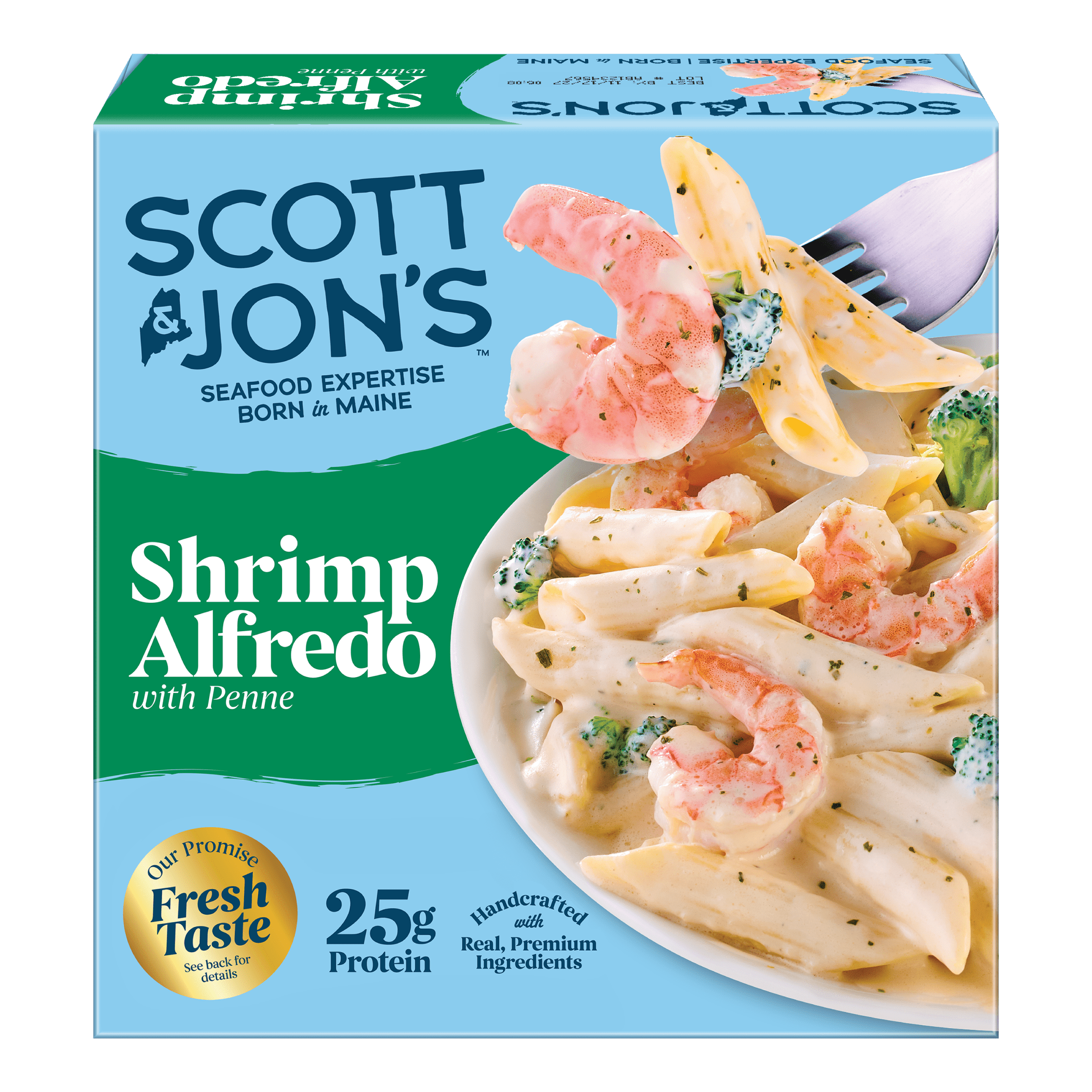 Scott & Jon's Shrimp Alfredo Pasta Frozen Meal 9.6 Oz