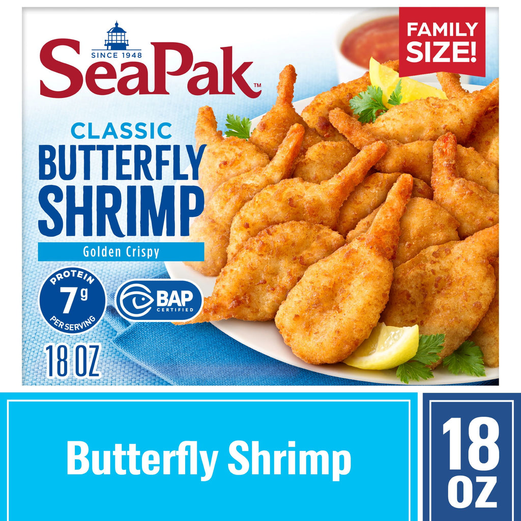 SeaPak Crispy Breaded Butterfly Shrimp Frozen 18 Oz 36 Count