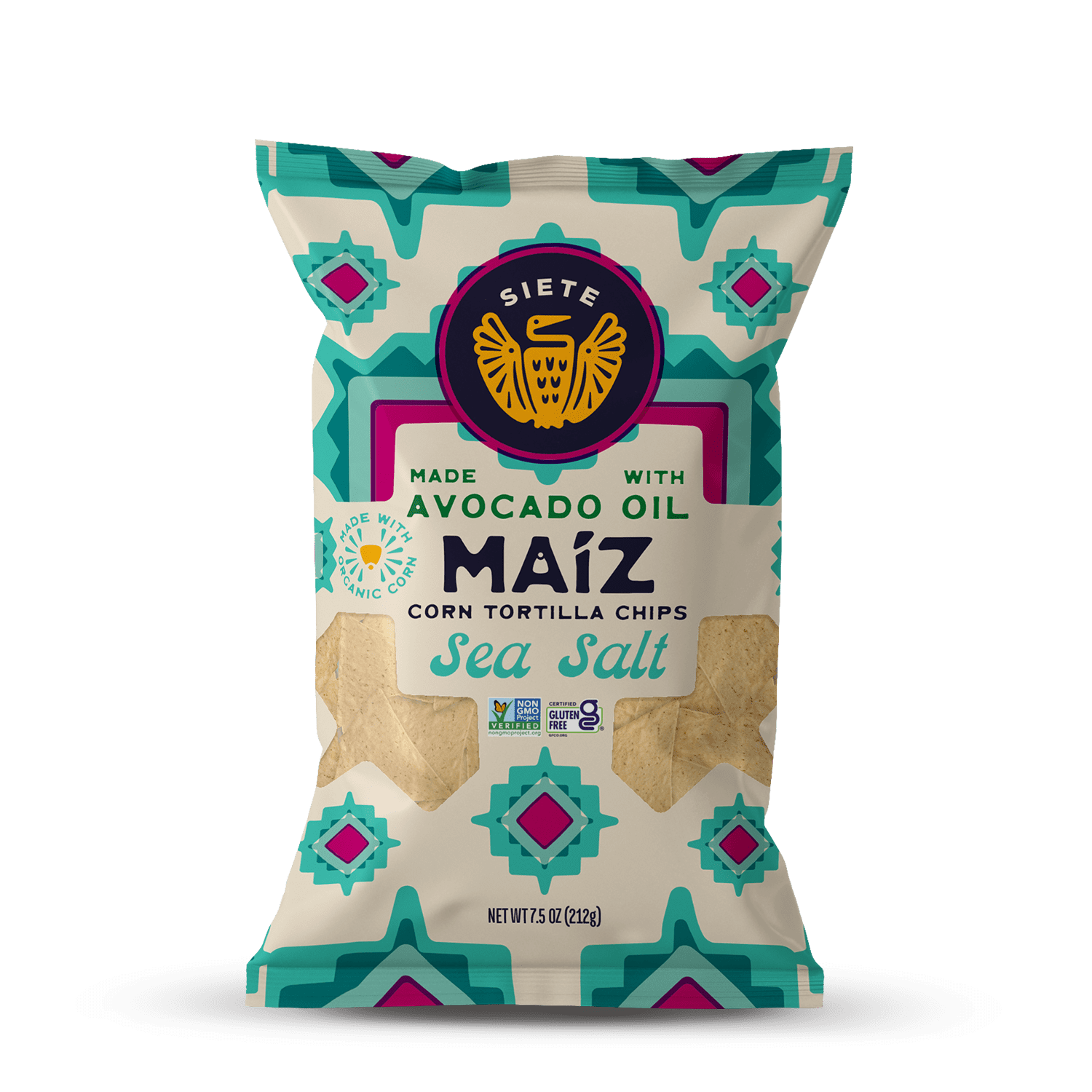 Sea Salt Maiz Tortilla Chips 7.5 Oz Siete Foods