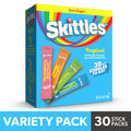 Skittles Zero Sugar Tropical Variety Pack Singles-to-Go Powdered Drink Mix 30 Count
