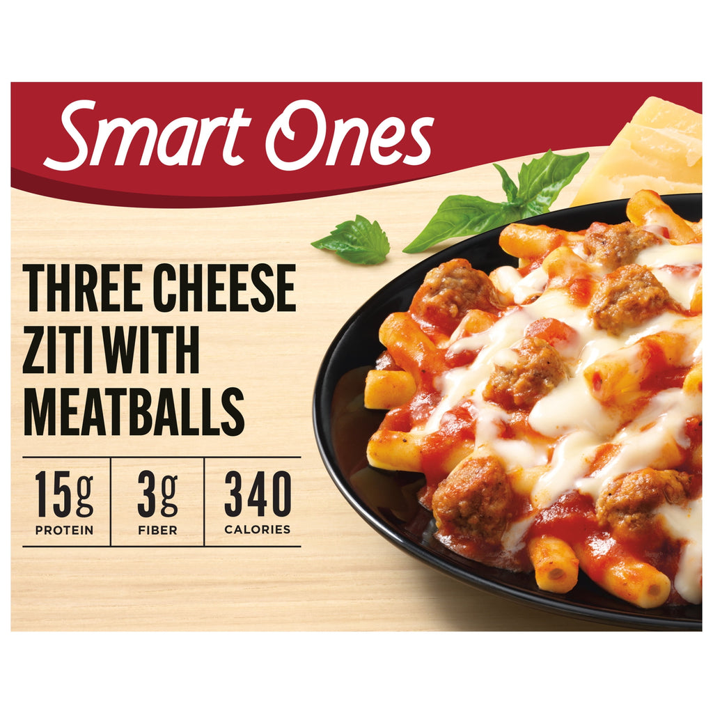 Smart Ones Three Cheese Ziti With Meatballs Frozen Meal 9 Oz