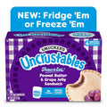 Smucker’s Uncrustables Peanut Butter & Grape Jelly Sandwiches, 4 Count, 2 oz Each, Frozen