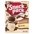 Chocolate and Vanilla Pudding Cups 3.25 Oz 12 Count Snack Pack