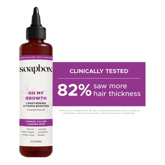 Soapbox Oh My Growth Lengthening Vitamin Booster Rinse-Out Treatment with Biotin B7 5 fl oz