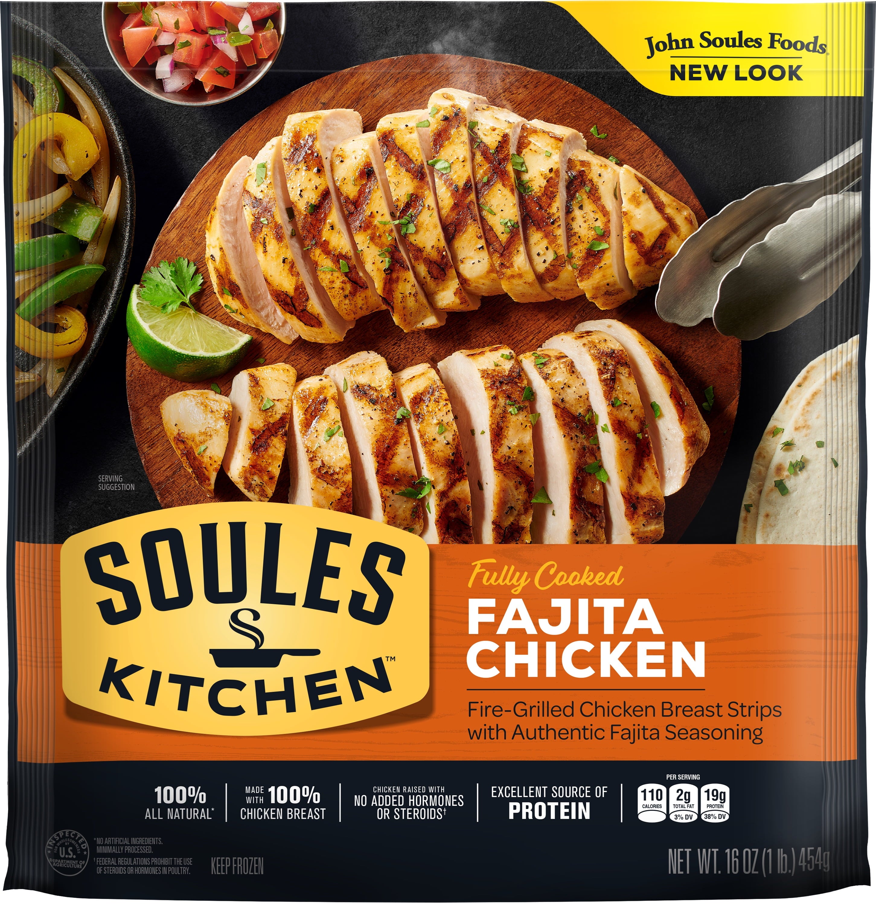Soules Kitchen Chicken Breast Fajita Strips Frozen Fully Cooked 16 Oz