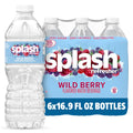 Splash Blast Wild Berry Flavored Water 16.9 fl oz Plastic Bottles 6 Pack