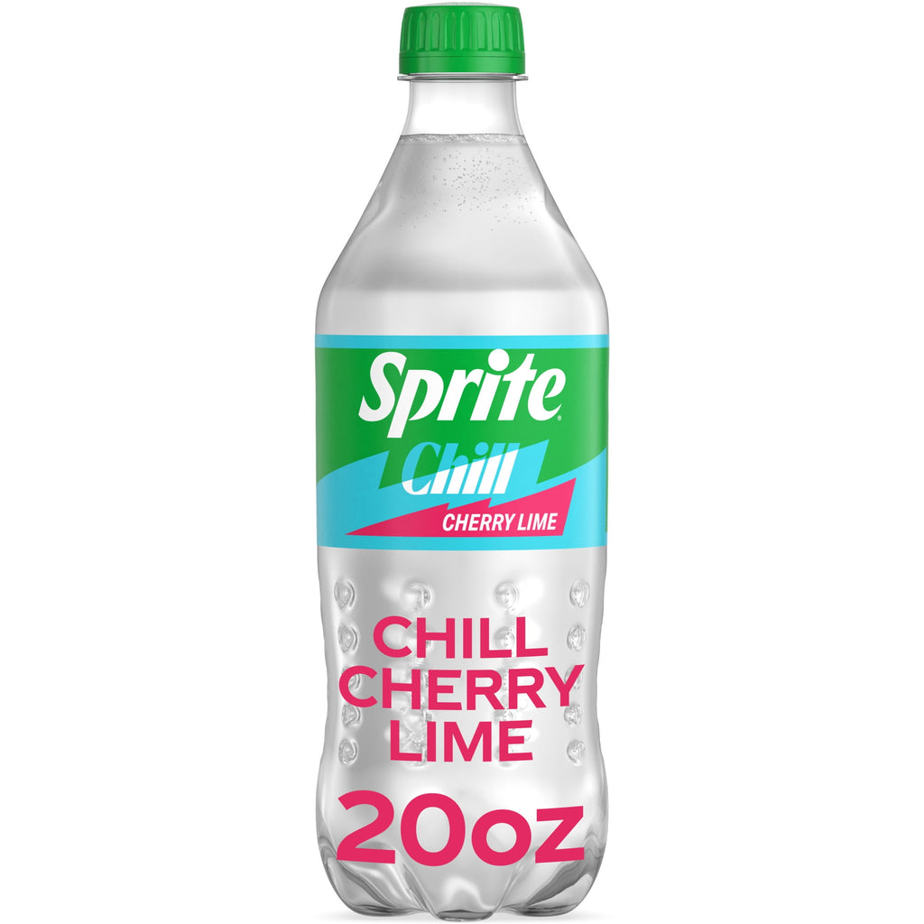 Sprite Chill Cherry-Lime Caffeine Free Soda Pop Bottle 20 Fl Oz