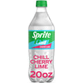 Sprite Chill Cherry-Lime Caffeine Free Soda Pop Bottle 20 Fl Oz