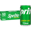Sprite Lemon-Lime Caffeine Free Soda Pop Fridge Pack Mini Cans 7.5 Fl Oz 10 Pack