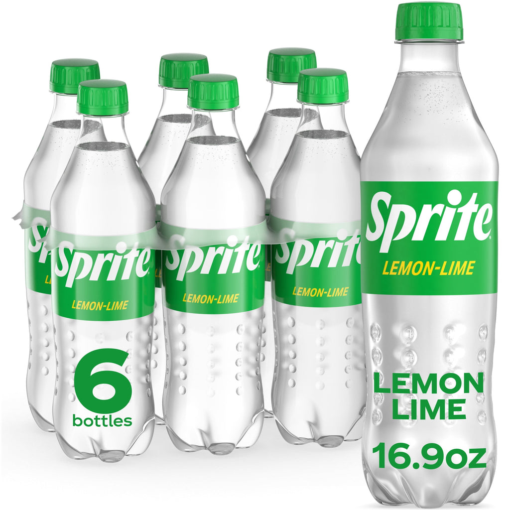 Sprite Lemon-Lime Caffeine Free Soda Pop Bottles 16.9 Fl Oz 6 Pack