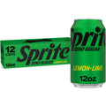 Sprite Zero Sugar Lemon-Lime Caffeine Free Soda Pop Fridge Pack Cans 12 Fl Oz 12 Pack